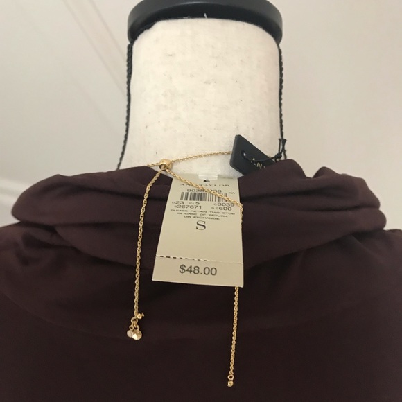 Ann Taylor Wine Colored Knit Top. Size S. NWT - Picture 6 of 8